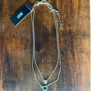 DKNY Gold-Tone Stone & Crystal Layered Pendant Necklace